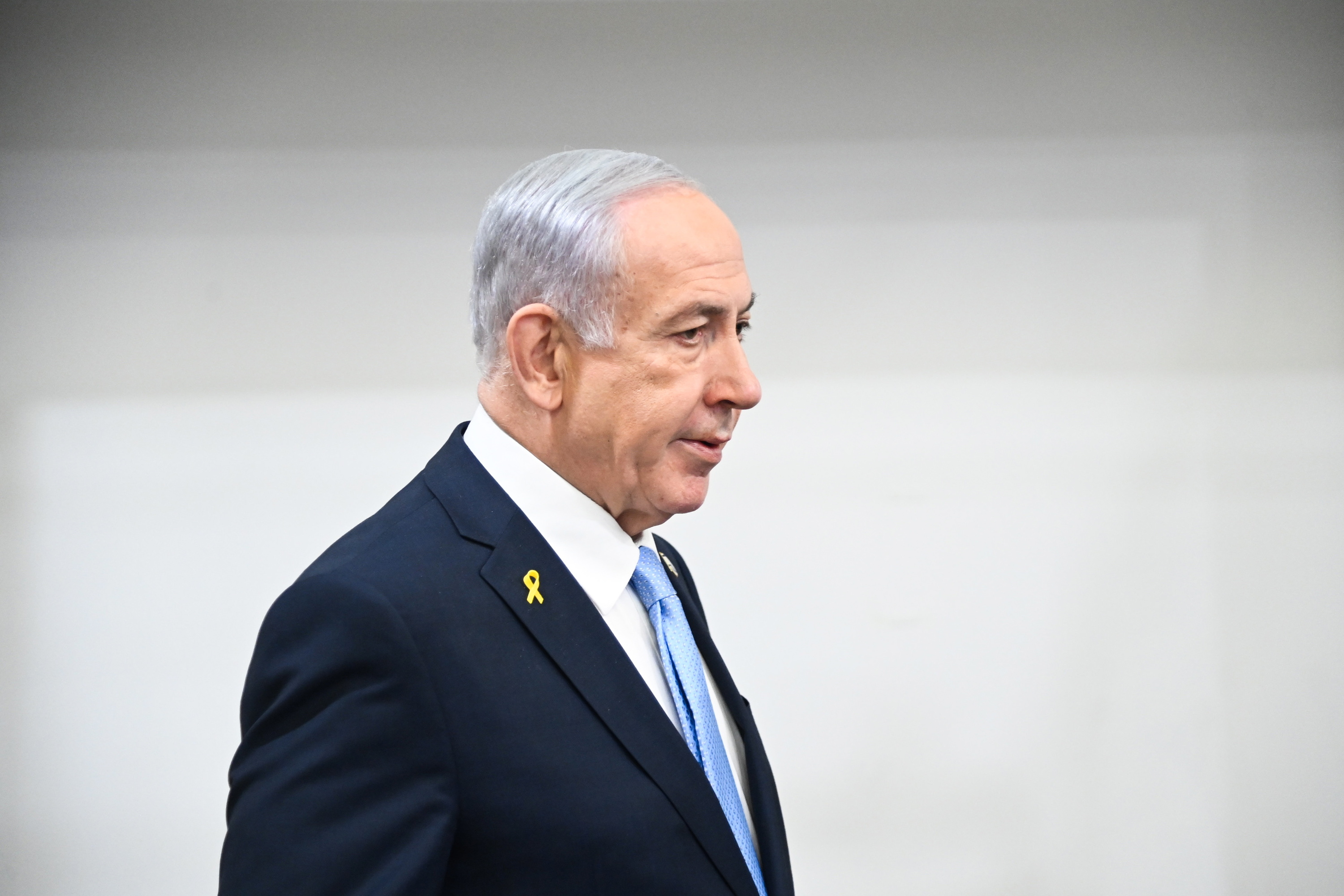 Benjamin Netanyahu Israelgo lehen ministroa, gaur, Tel Aviven. YAIR SAGI / EFE