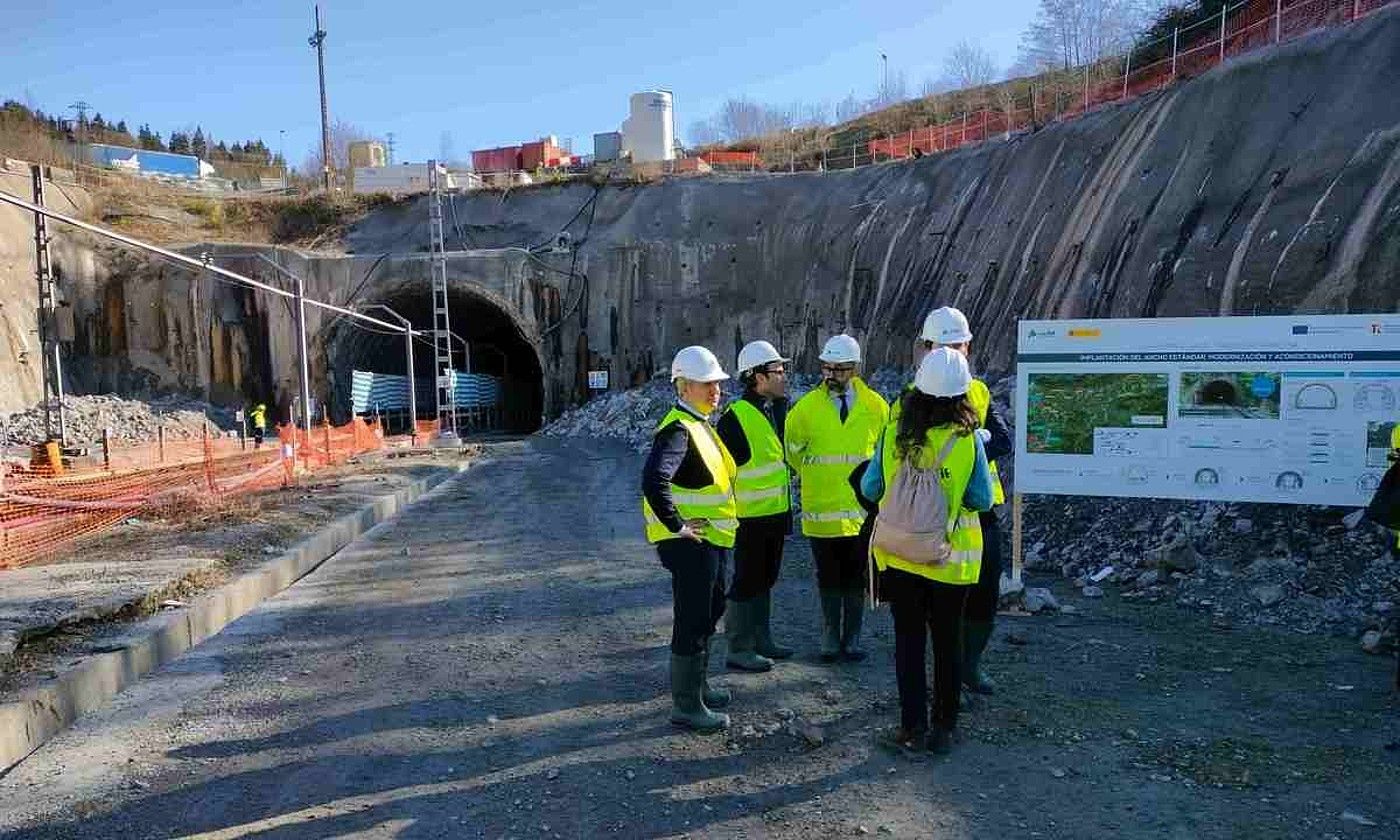 Gaintxurizketako tunelaren lanak, atzo. BERRIA.