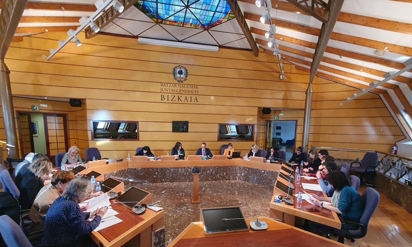 Bizkaiko Batzar Nagusietan hitz egin zuten atzo zahar etxeetako inspekzioen inguruan. BERRIA. Bizkaiko Batzar Nagusietan hitz egin zuten atzo zahar etxeetako inspekzioen inguruan. BERRIA.