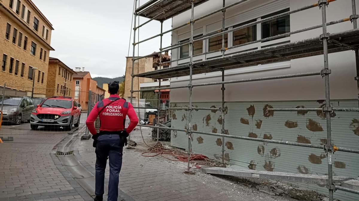 Foruzain bat, lan istripua gertatu den tokian. NAFARROAKO GOBERNUA