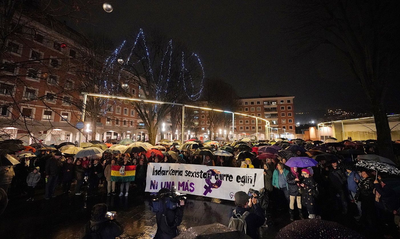 Rebeca Huaytaren hilketa salatzeko kontzentrazioko artxibo irudia. E. PORTILLO.