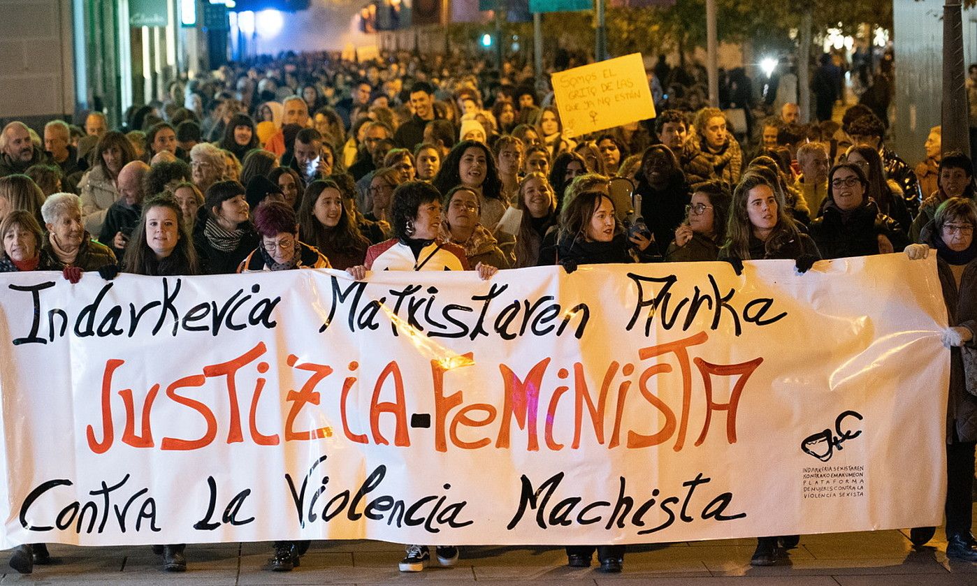 Bortxa matxistaren kontrako protesta, Iruñean. JAGOBA MANTEROLA / FOKU. Bortxa matxistaren kontrako protesta, Iruñean. JAGOBA MANTEROLA / FOKU.