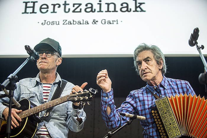 Gari eta Josu Zabala, Euskaldunako kontzertuak aurkeztu zituztenean. MARISOL RAMIREZ /FOKU