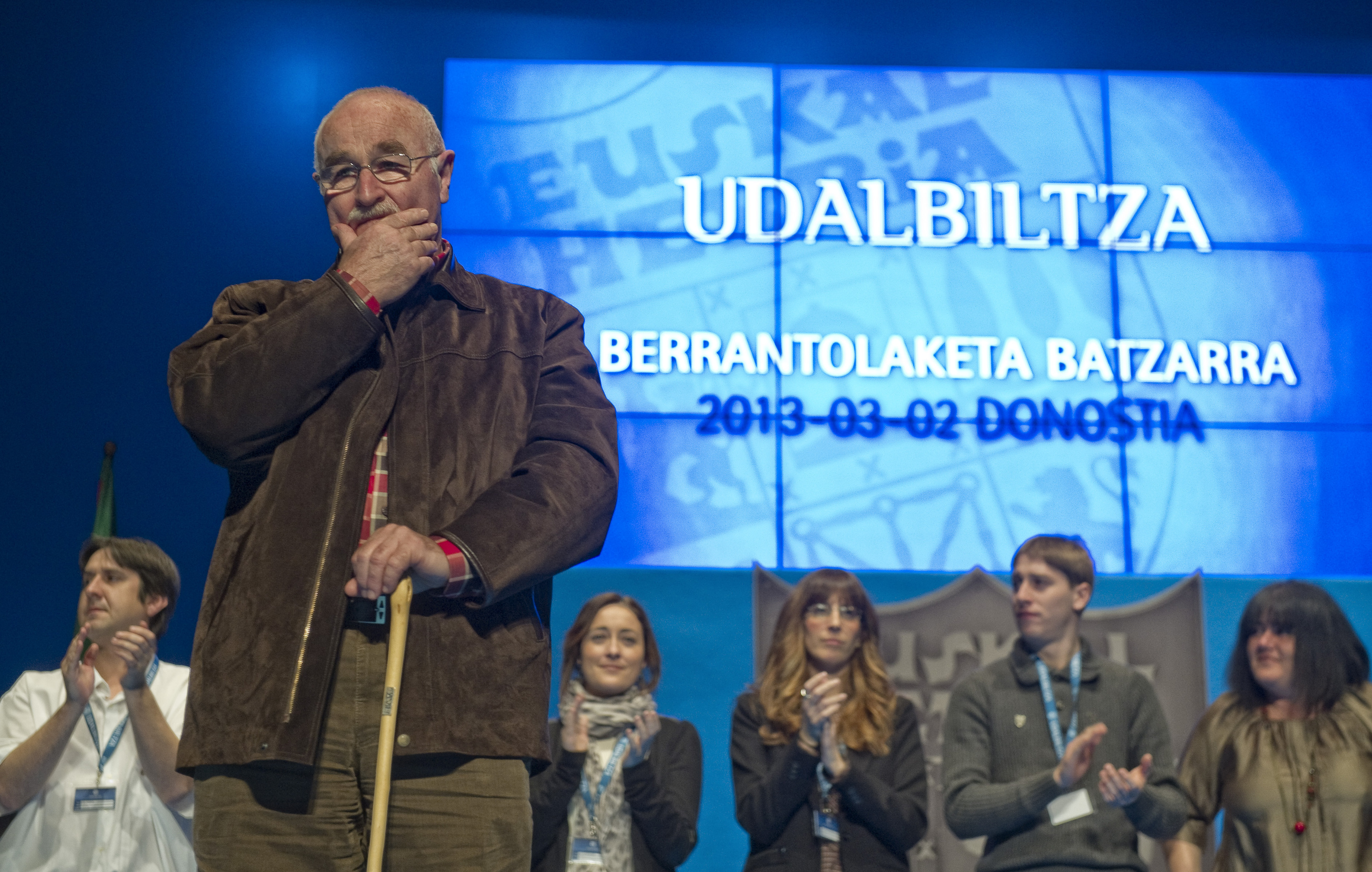 Arkotxa, Udalbiltzaren berrantolaketa batzarrean, 2013an. JON URBE / FOKU
