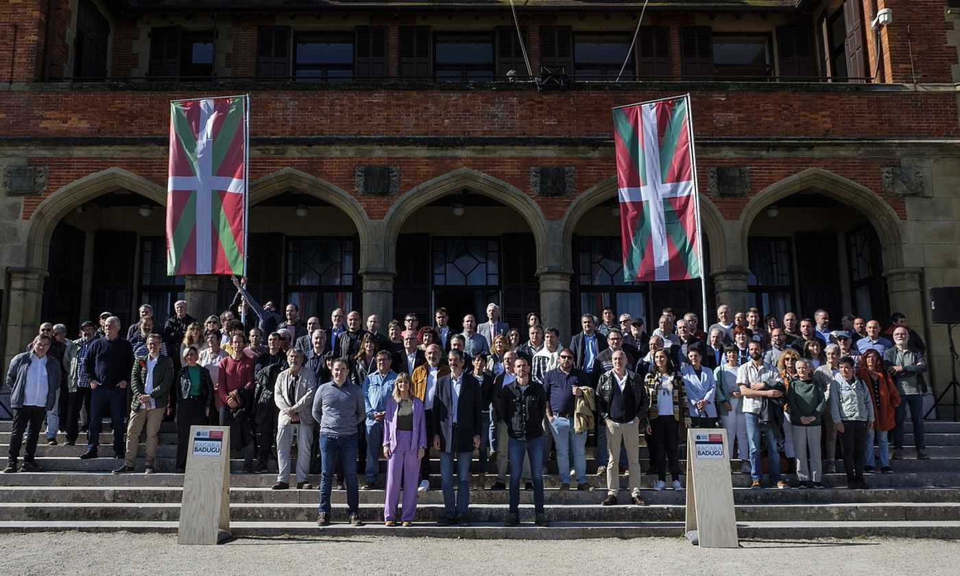 Euskal Herria Batera-k antolatutako ekitaldia, atzo, Donostiako Miramar jauregian. JON URBE / FOKU.