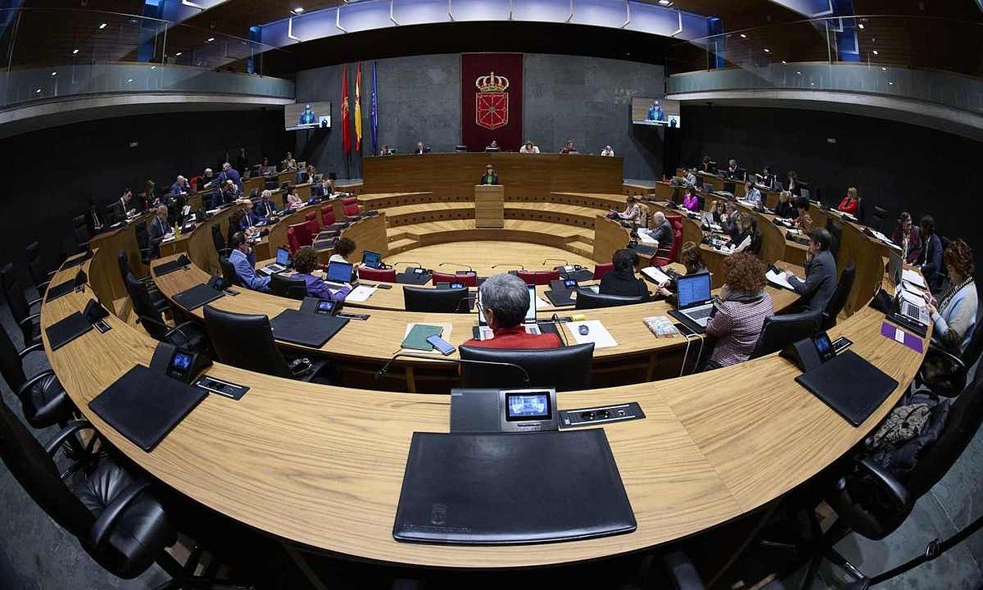 Nafarroako Parlamentua, urtarrilean. IÑAKI PORTO / NAFARROAKO PARLAMENTUA.