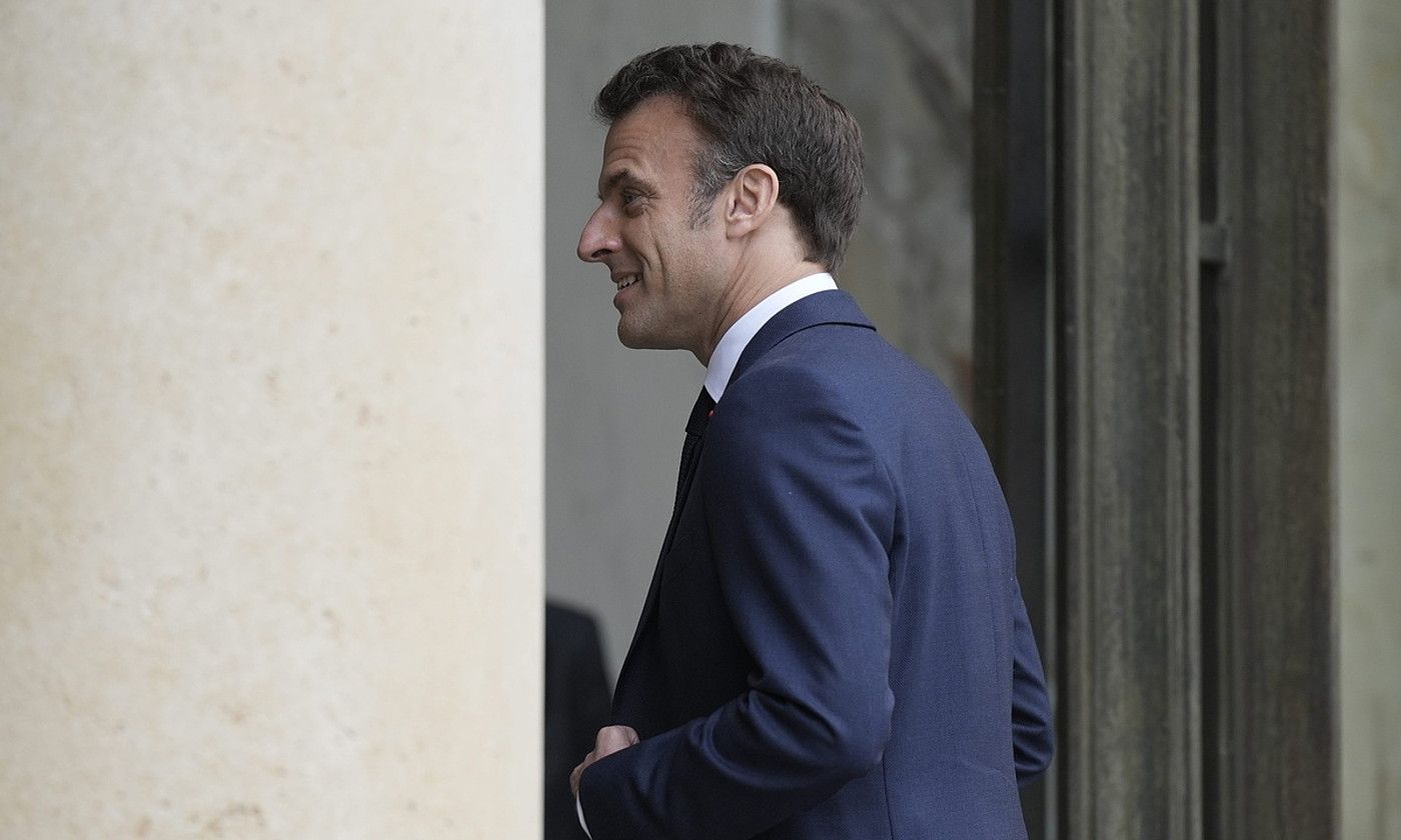 Emmanuel Macron Frantziako presidentea. LEWIS JOLY / EFE.