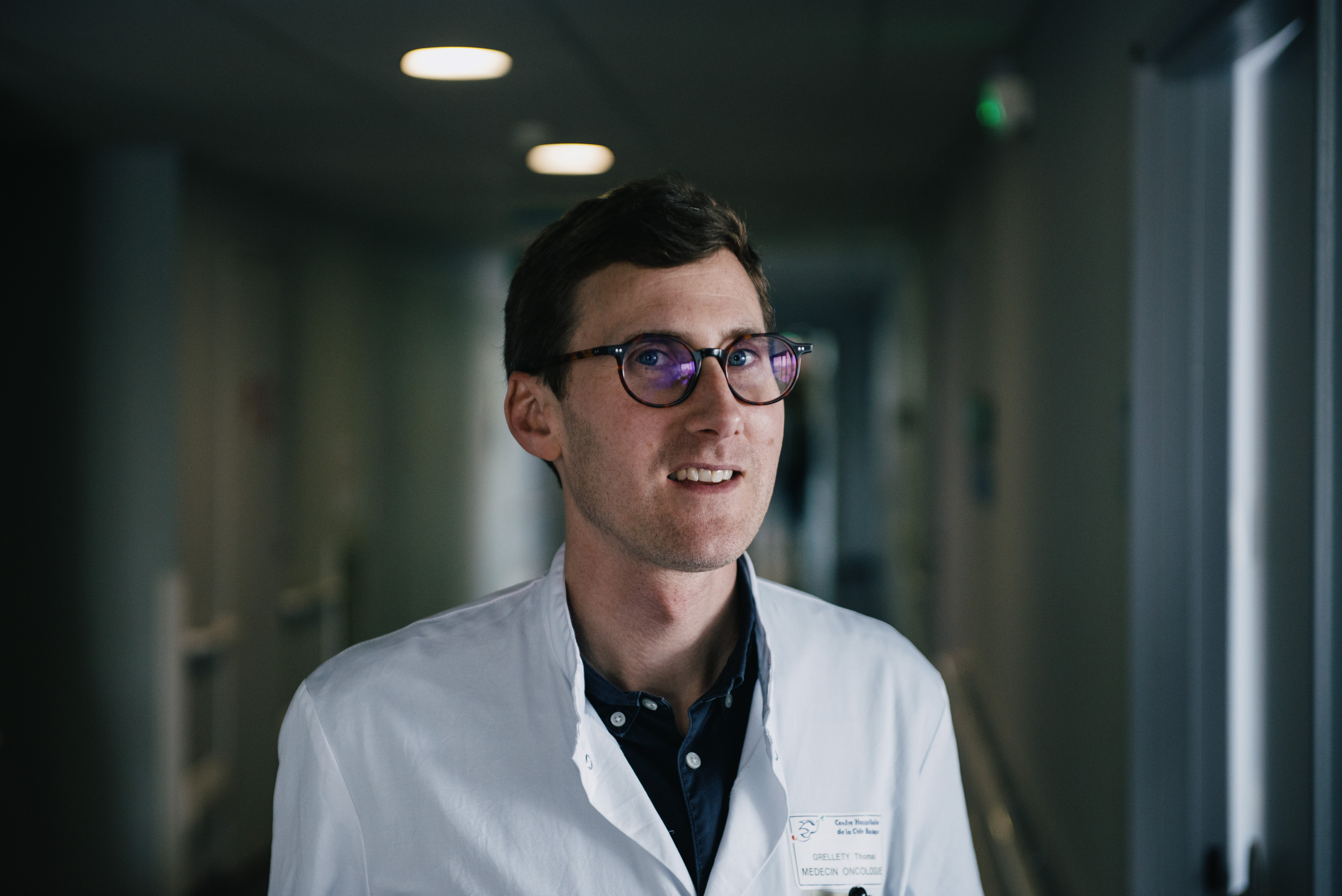 Thomas Grellety onkologoa, kantzerologiaren institutuko arduraduna, Baionako ospitalean. GUILLAUME FAUVEAU