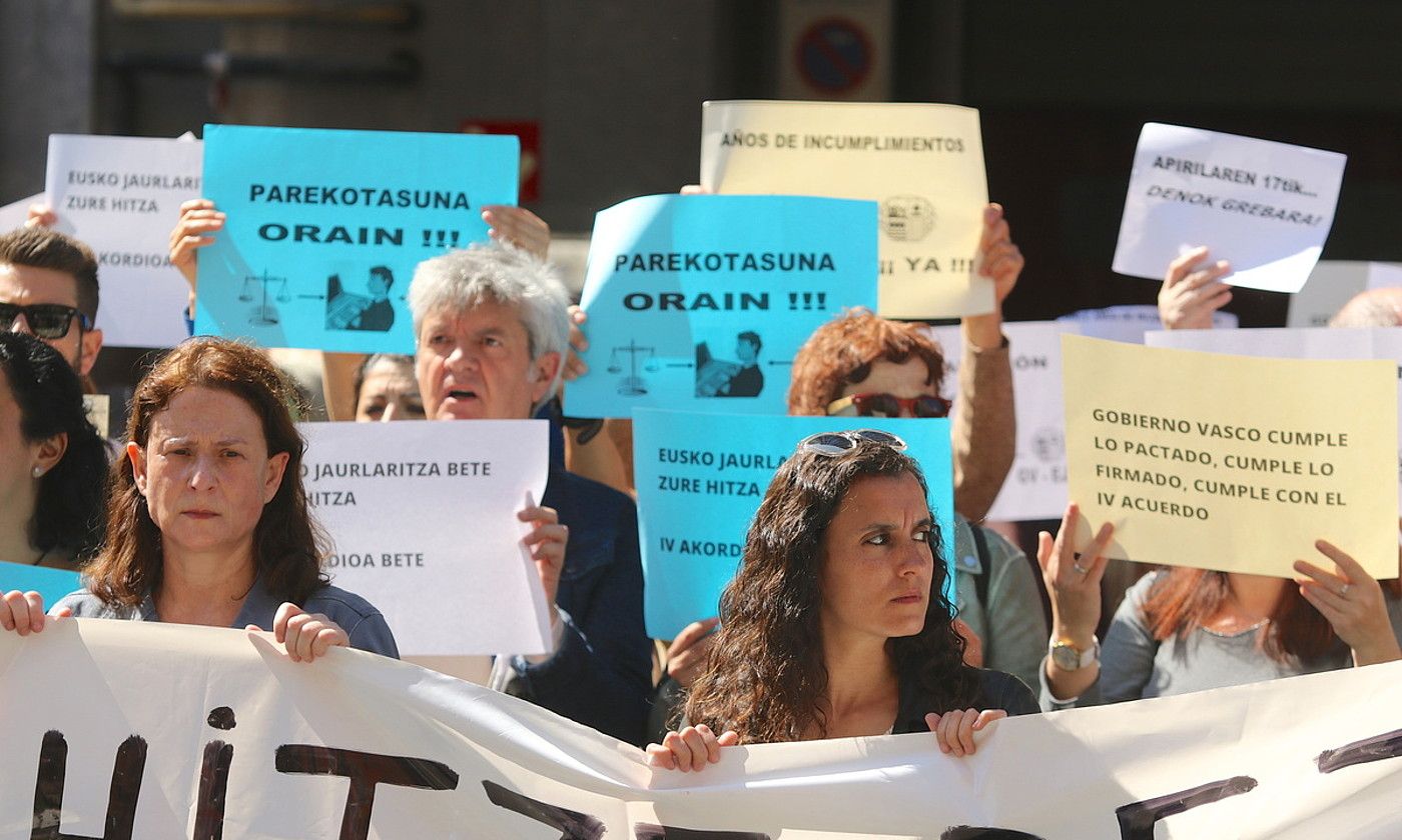 Justizia Administrazioko langileen protesta bat, Bilbon. OSKAR MARTXIN EDESA / FOKU.