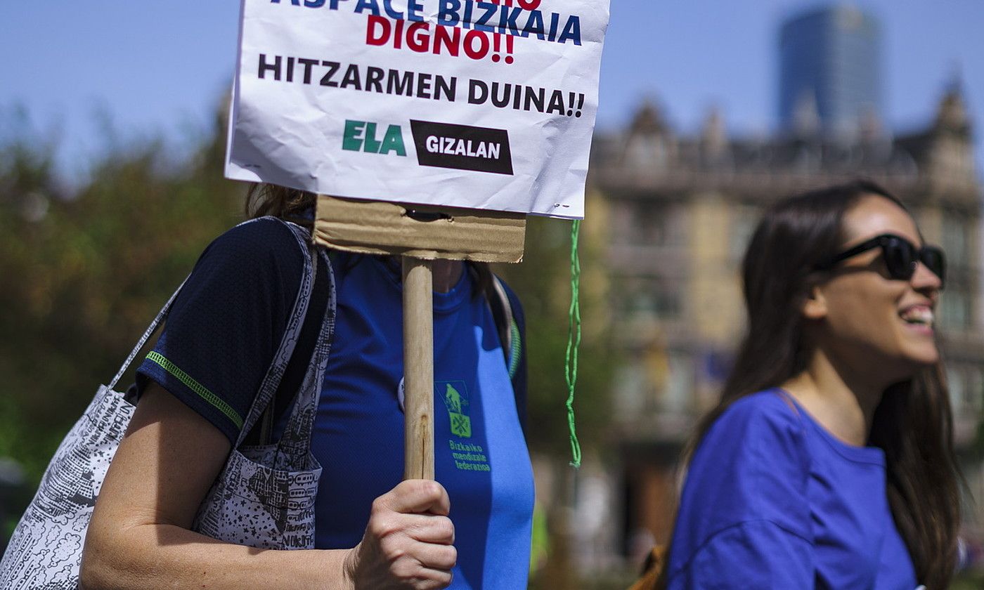 Bilboko protesta. ARITZ LOIOLA / FOKU.