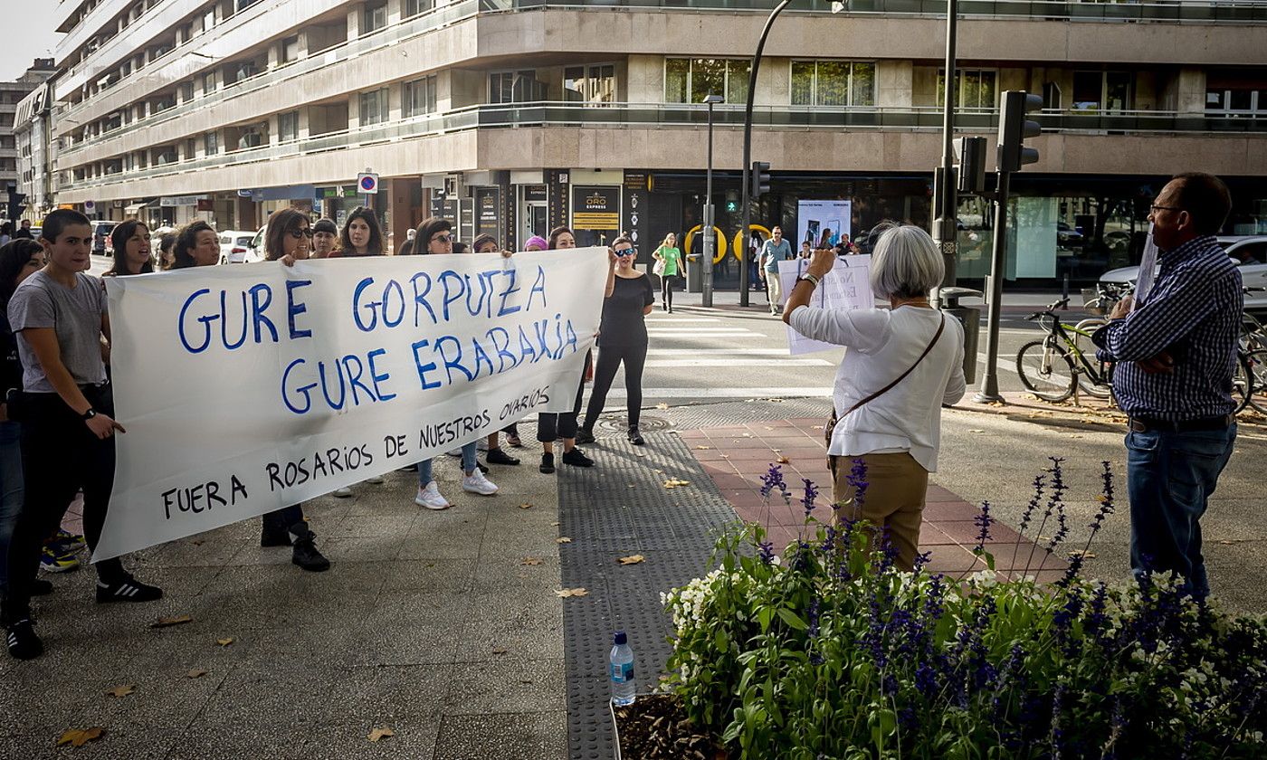 Abortatzeko eskubidearen aldeko elkarretaratze bat. JAIZKI FONTANEDA / FOKU.