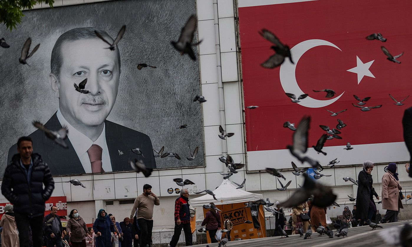 Turkiako presidente Recep Tayyip Erdoganen irudi bat, Bursa hirian. ERDEM SAHIIN / EFE.