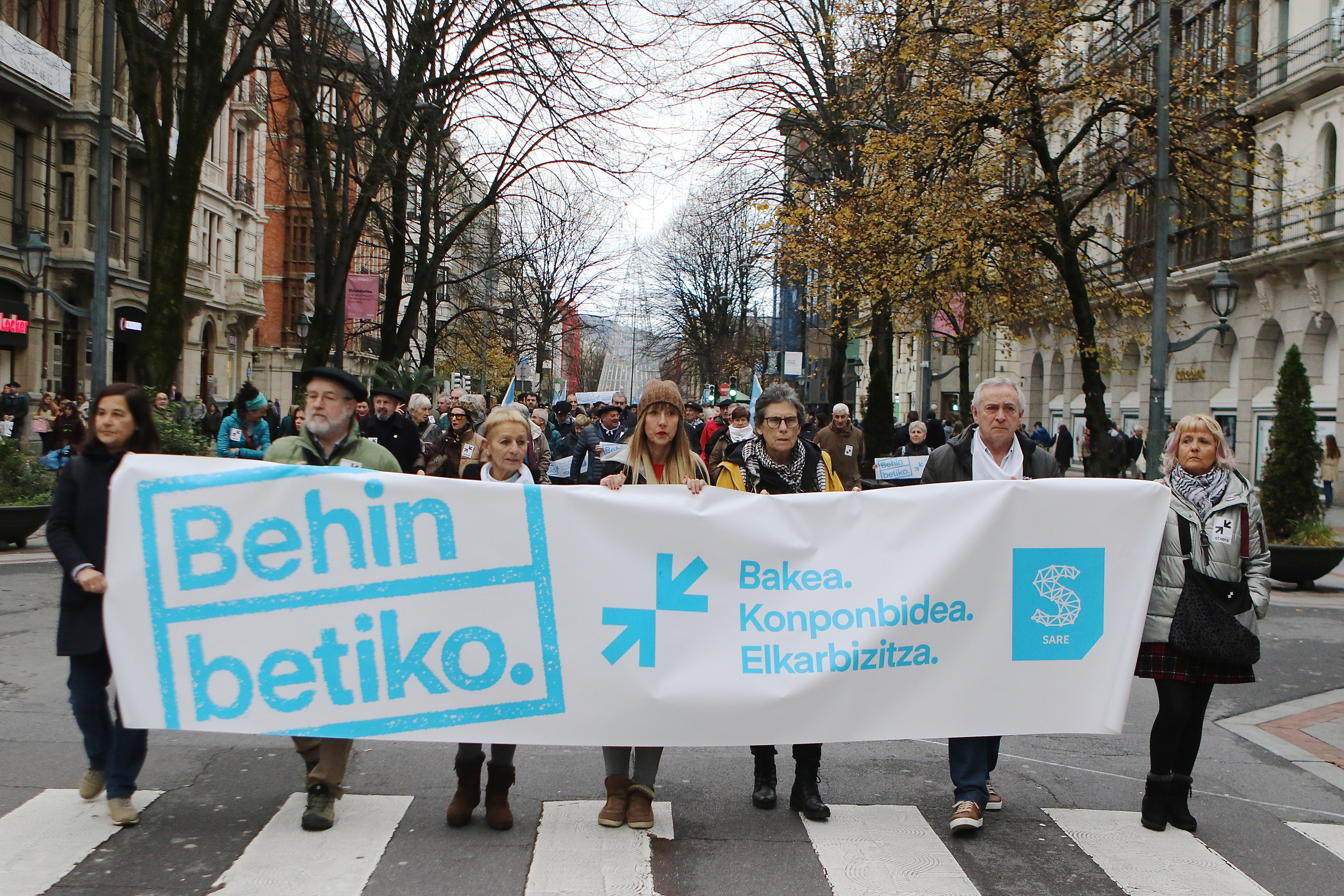 Sare Herritarrak antolatutako mobilizazio bat, Bilbon. OSKAR MATXIN EDESA / FOKU