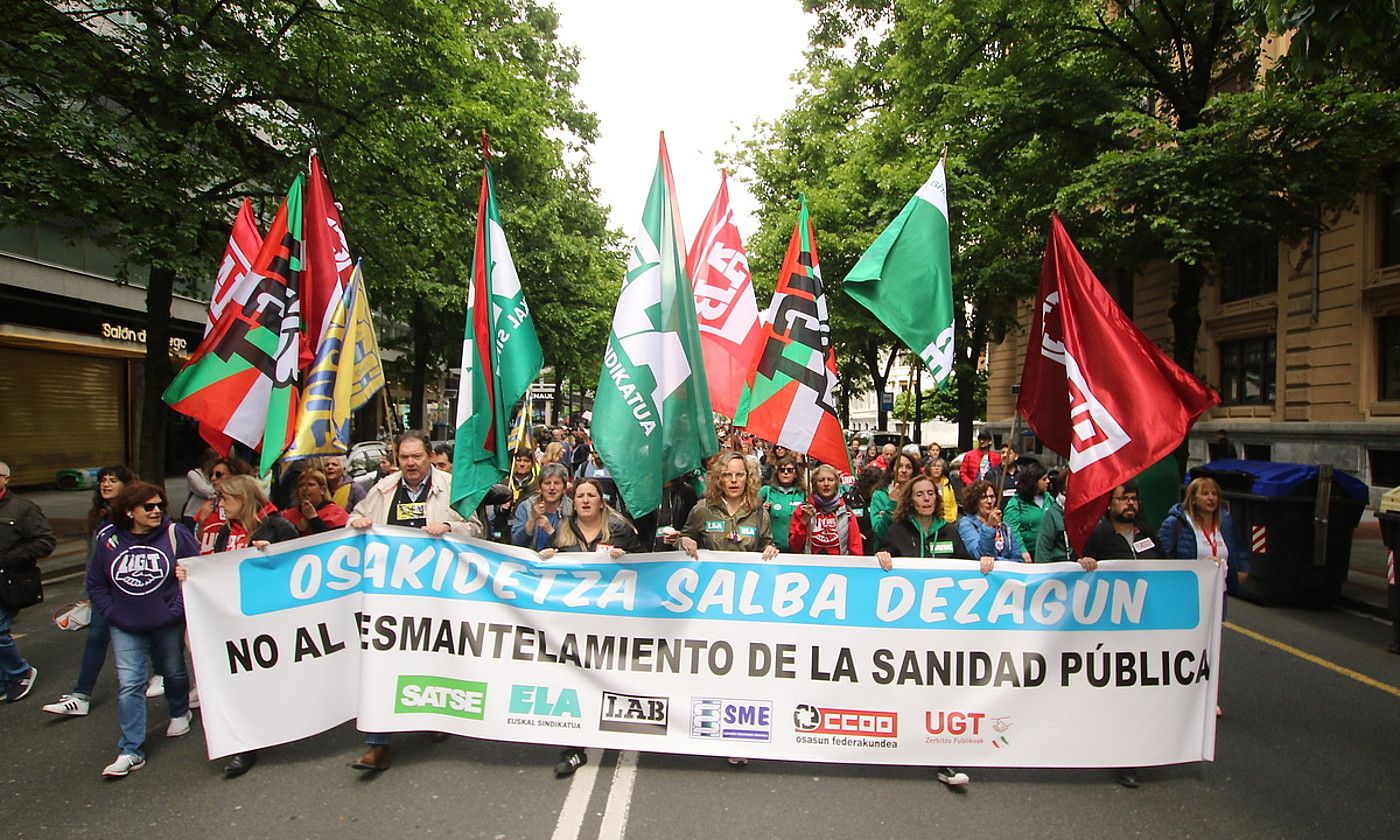 Manifestazioa, atzo, Bilbon. OSKAR MATXIN EDESA / FOKU.