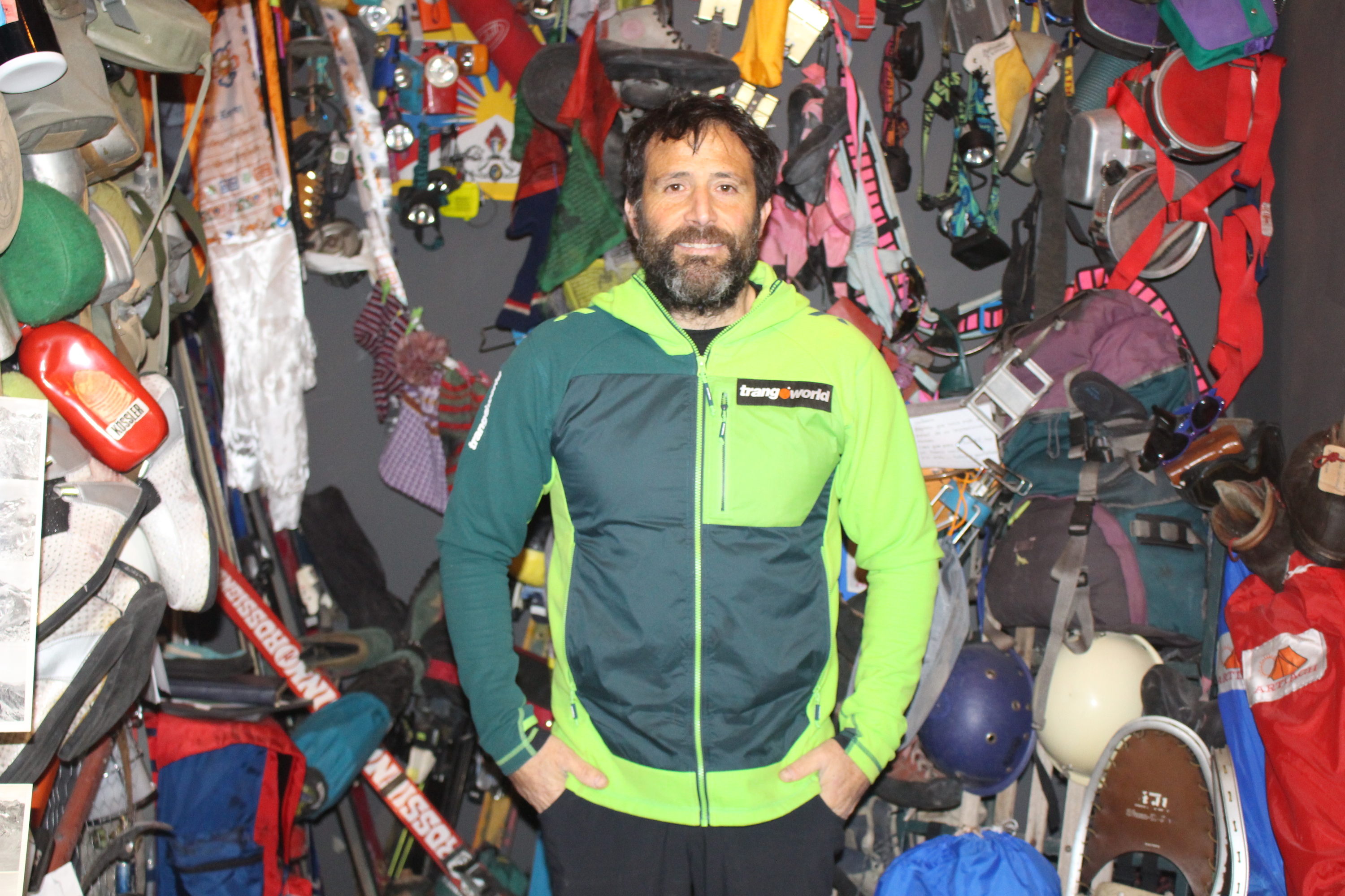 Alex Txikon, otsailean, Azpeitian, Mendietxe museoan. HITZA