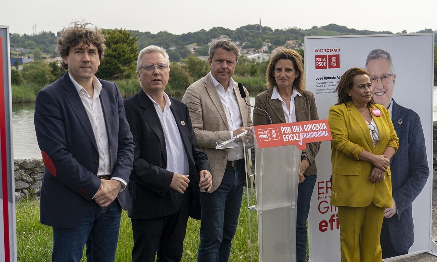Andueza, Asensio, Santano eta Ribera, atzo, Irunen. GORKA RUBIO / FOKU. Andueza, Asensio, Santano eta Ribera, atzo, Irunen. GORKA RUBIO / FOKU.