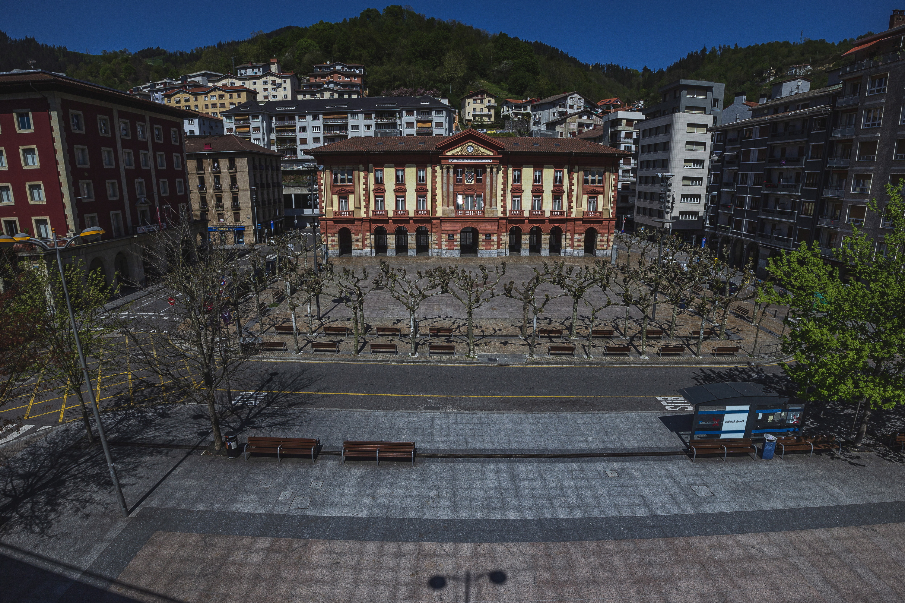 Untzaga plaza, artxiboko irudi batean. ARITZ LOIOLA / FOKU