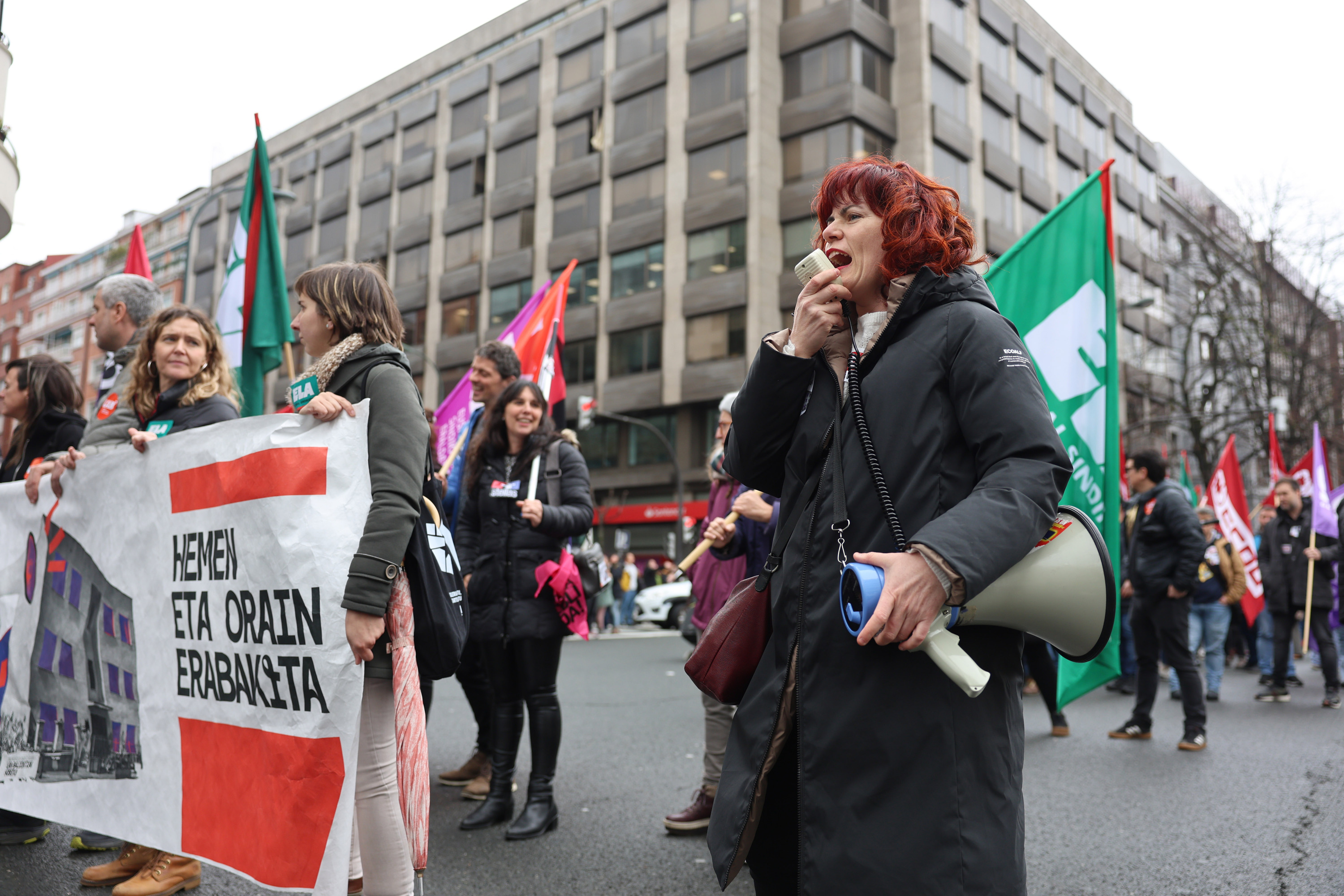 Irakasleen protestetako bat, Bilbon. OSKAR MATXIN EDESA / FOKU