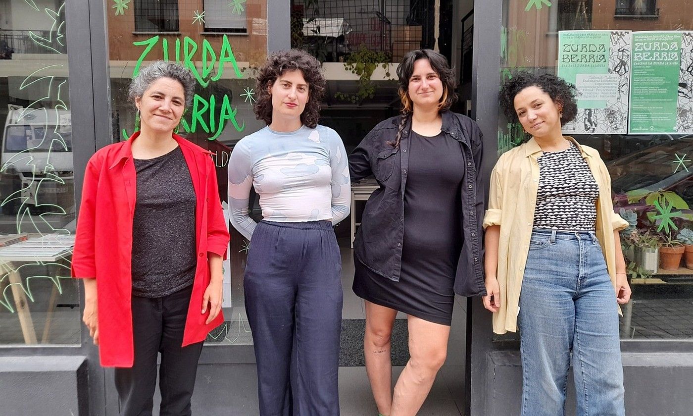 Idoia Zalgizuri, Lara Molina, Andrea Ganuza eta Ana Laura Duarte. BERRIA. Idoia Zalgizuri, Lara Molina, Andrea Ganuza eta Ana Laura Duarte. BERRIA.