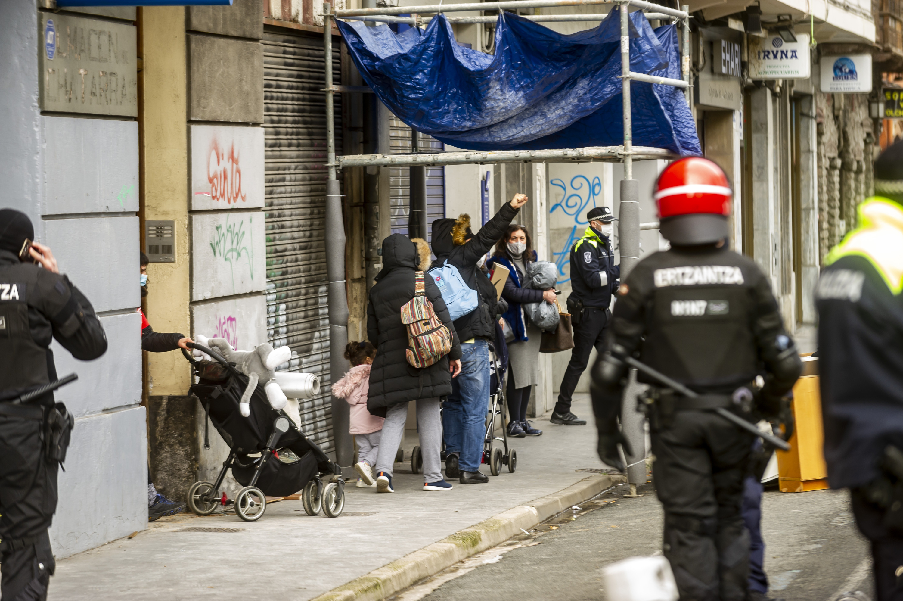 Etxegabetze bat Gasteizen, artxiboko irudi batean. JAIZKI FONTANEDA / FOKU