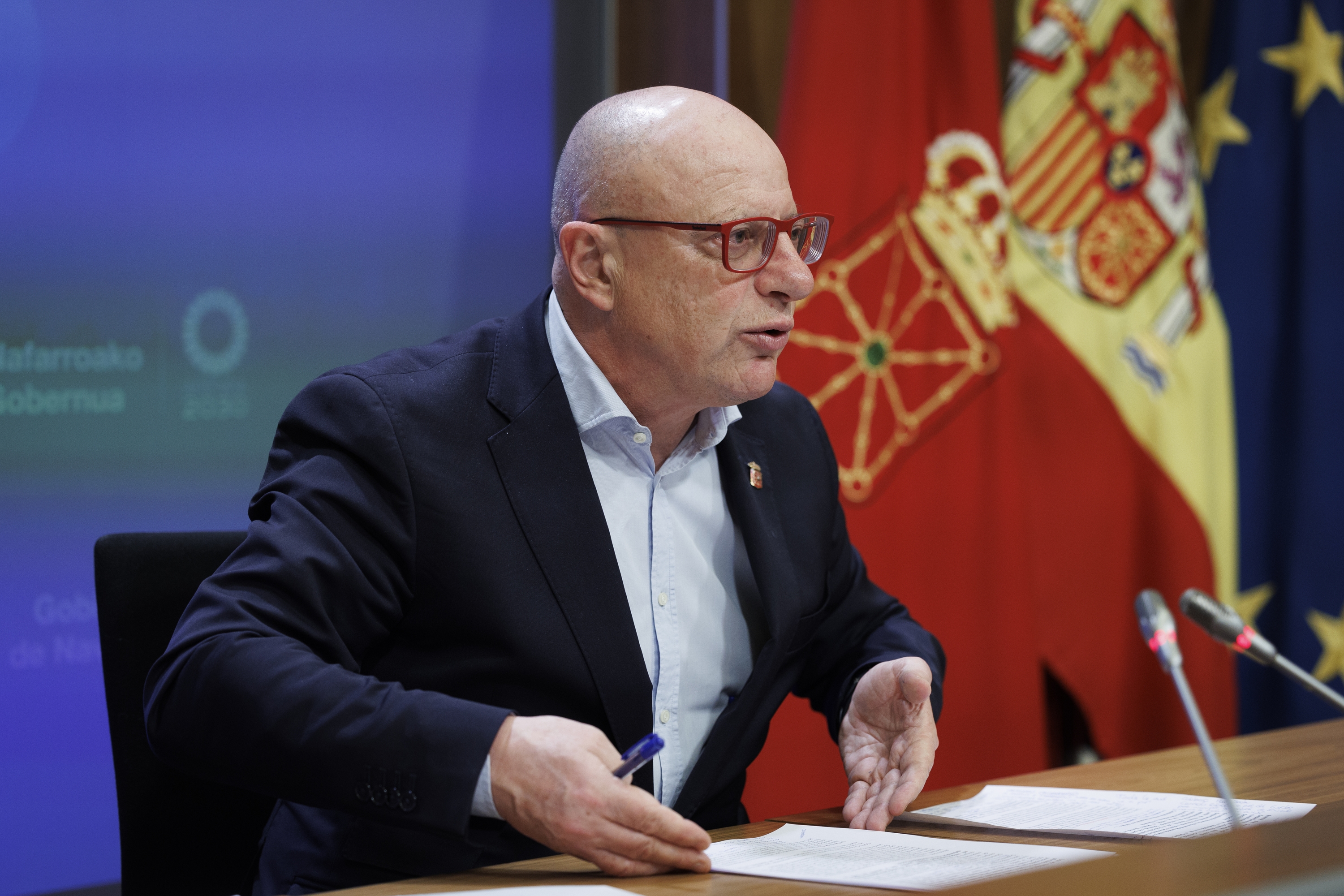 Carlos Gimeno Nafarroako Gobernuko Hezkuntza kontseilaria, artxiboko irudi batean. VILLAR LOPEZ / FOKU