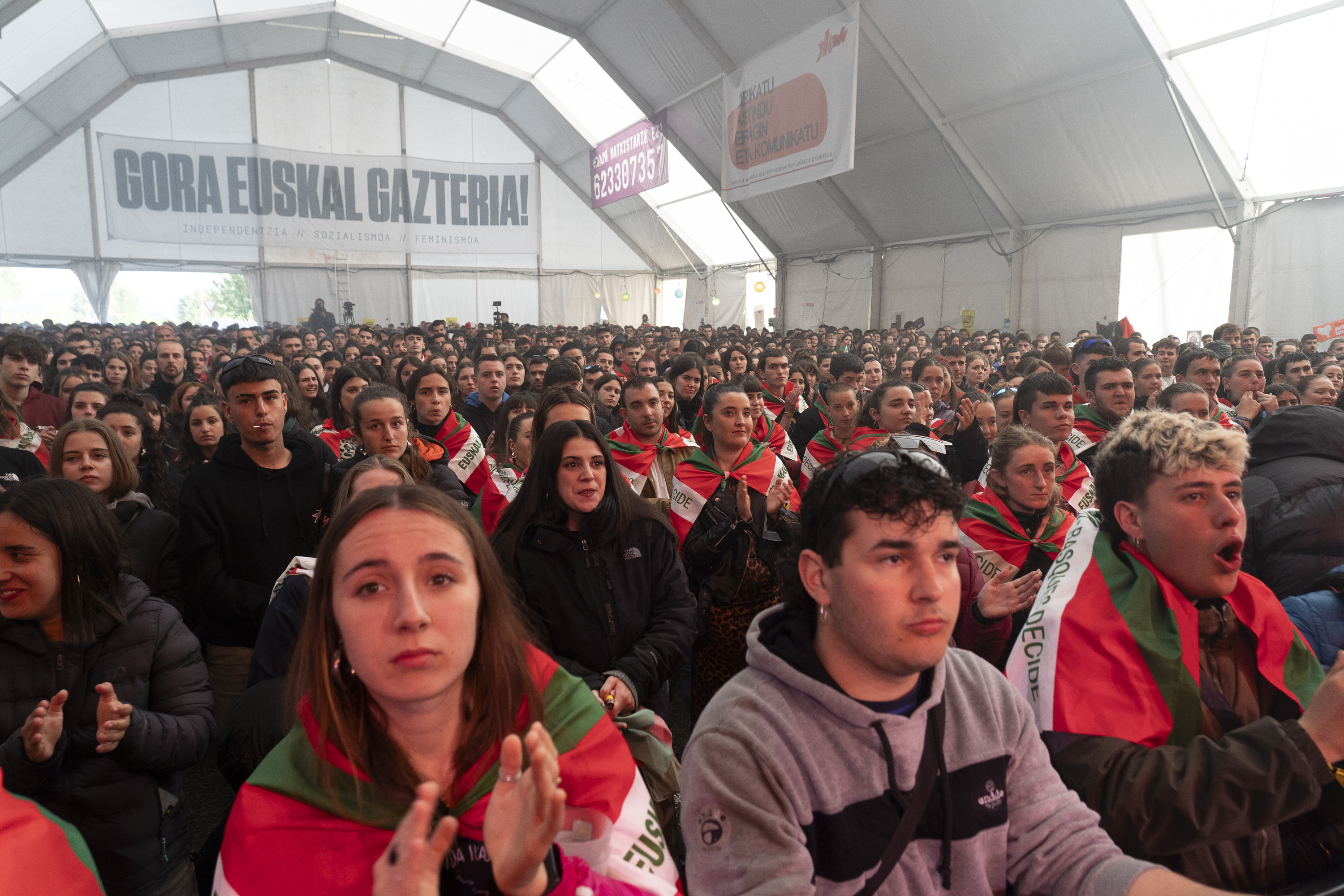 Ernaik larunbat arratsaldean antolatutako ekitaldia, Berriozarren. IÑIGO URIZ / FOKU
