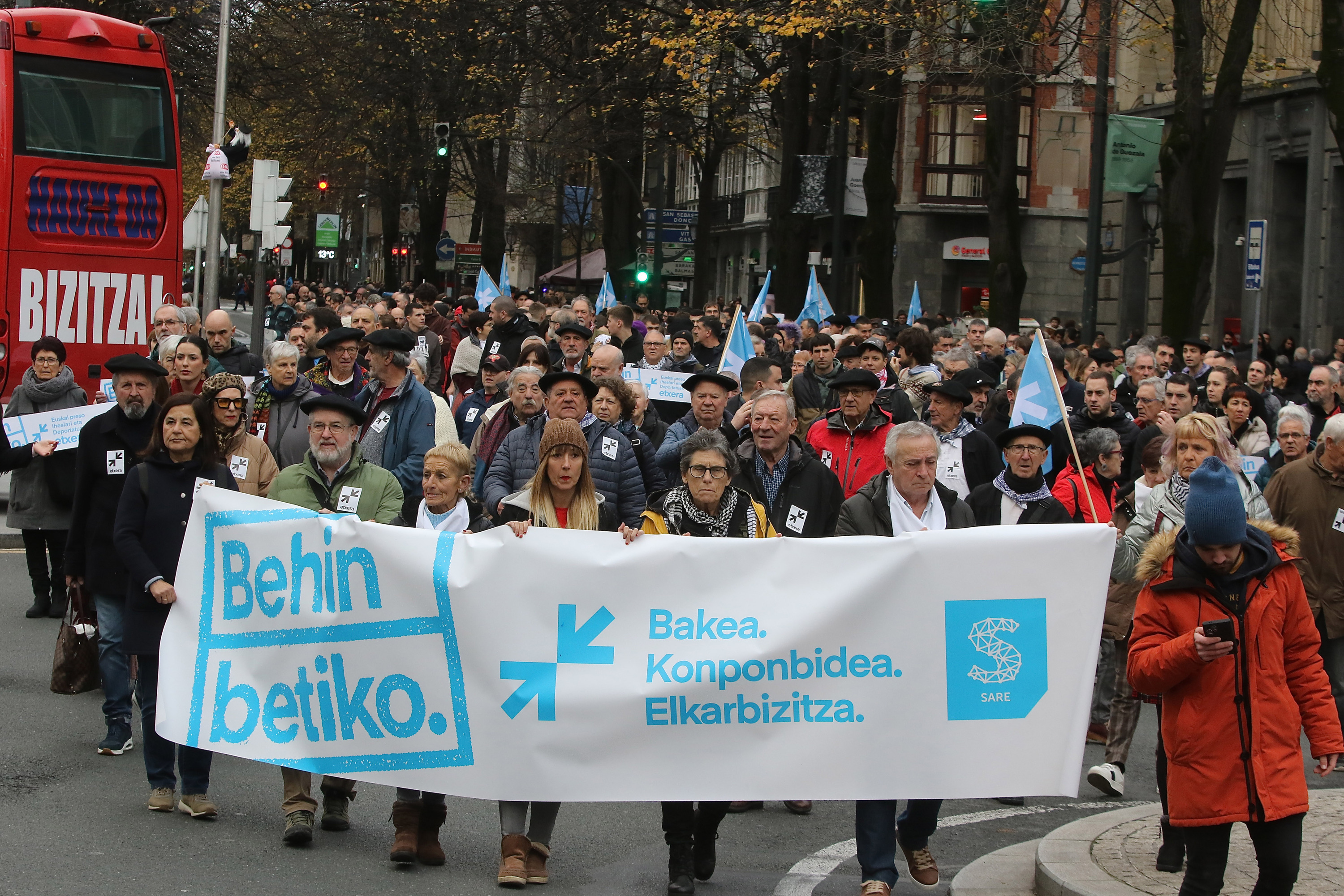 Sarek antolatutako mobilizazio bat, Bilbon. OSKAR MATXIN EDESA / FOKU