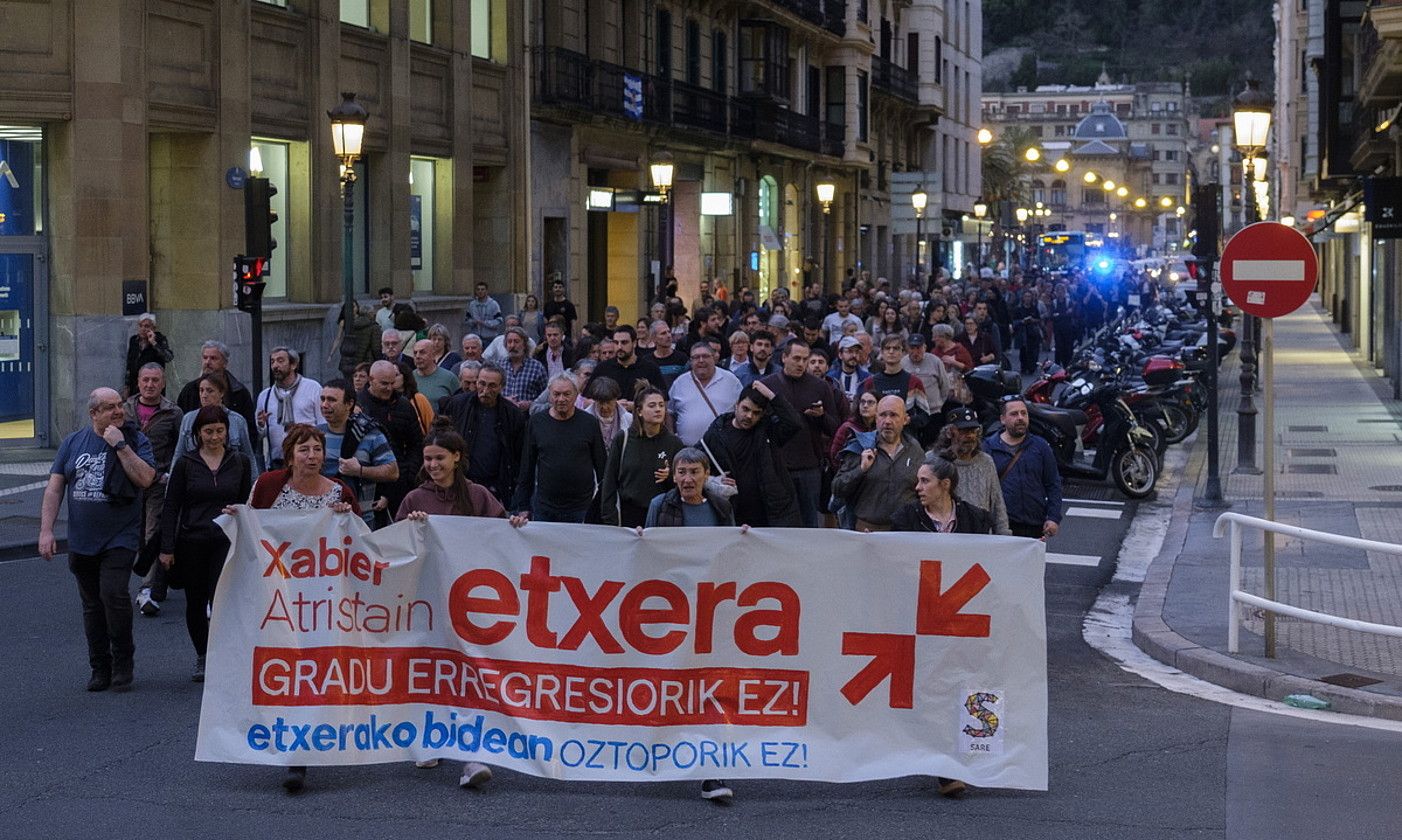 Mobilizazioak. Gradu erregresioen aurkako protesta bat, martxoan. JON URBE / FOKU.