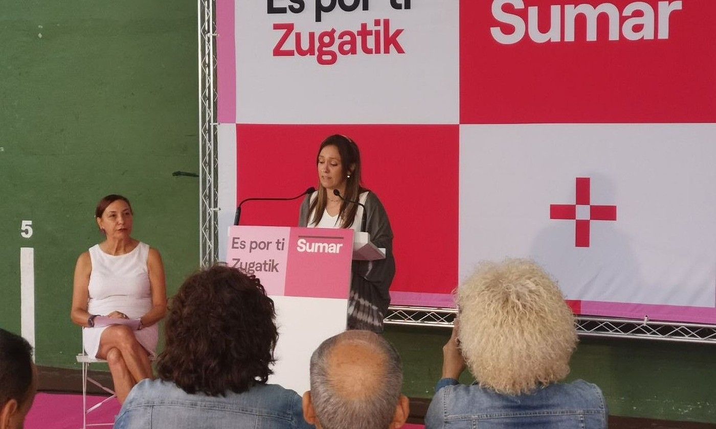 Sumarrek Basaurin egindako ekitaldia, atzo. BERRIA.