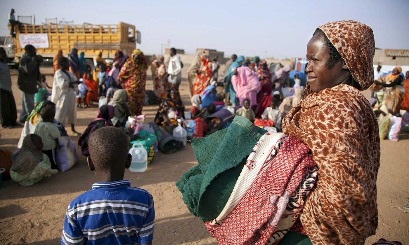 Darfur hegoaldeko errefuxiatuen kanpaleku bat. ALBERT GONZALEZ FARRAN / EFE.