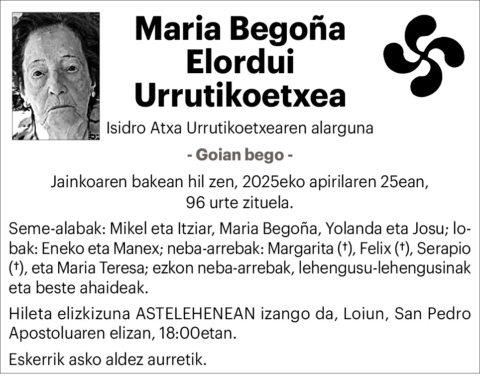 Maria Begoña Elordui Urrutikoetxea