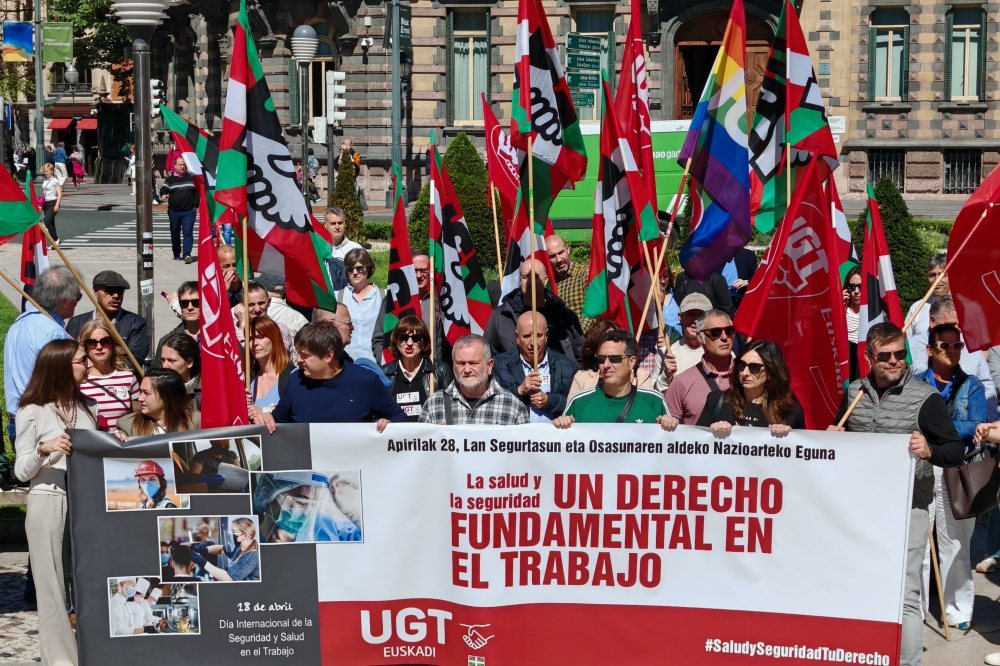 UGTren elkarretaratzea, gaur, Bilbon. UGT EUSKADI