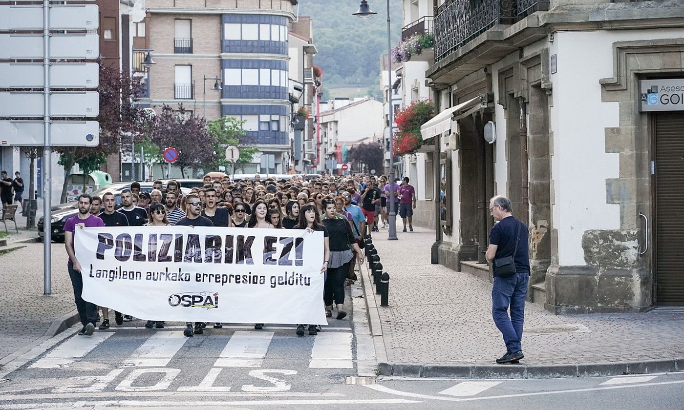 Iazko Ospa Egunaren karira Altsasun eginiko manifestazioa. BERRIA.