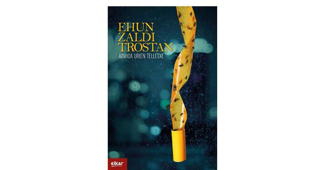 Ainhoa Urienen 'Ehun zaldi trostan' liburuaren azala.