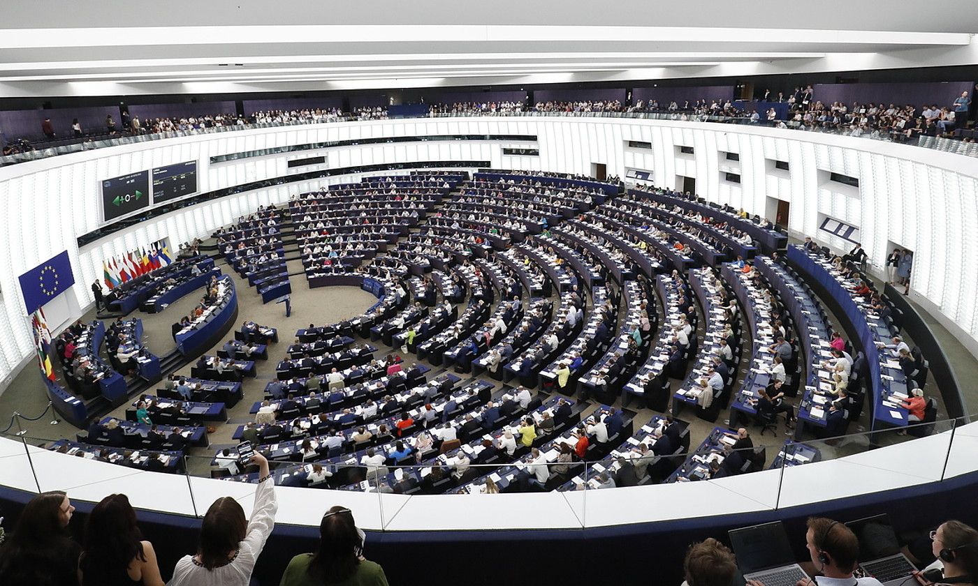 Europako Parlamentuaren osoko bilkura bat, Estrasburgon (Frantzia), aurtengo uztailean. JULIEN WARNAND / EFE / EPA.