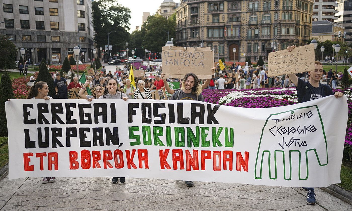 Bilbon atzo egindako manifestazioa. ARITZ LOIOLA / FOKU. Bilbon atzo egindako manifestazioa. ARITZ LOIOLA / FOKU.