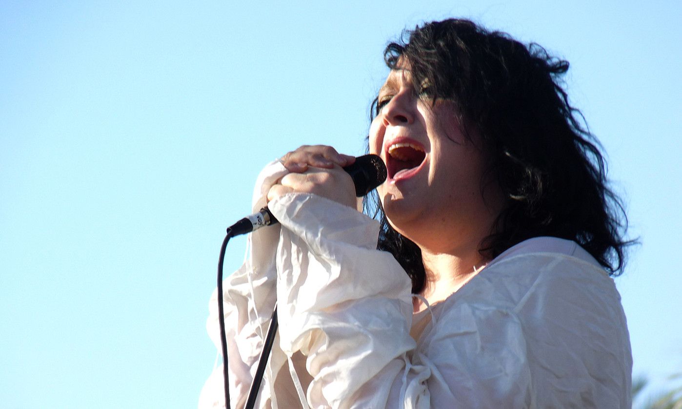 Anohni zuzeneko emanaldi batean. BERRIA. Anohni zuzeneko emanaldi batean. BERRIA.