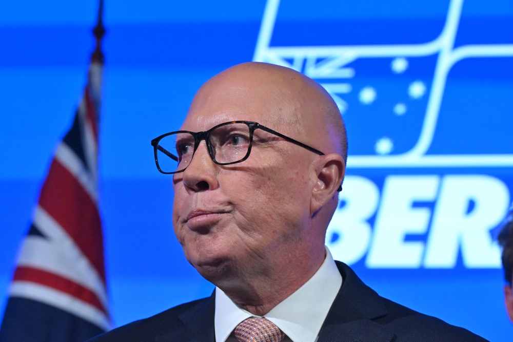 Peter Dutton Koalizio Liberal-Nazionaleko burua bozen emaitzak ezagutu ostean, Brisbanen. MICK TSIKAS / EFE Peter Dutton Koalizio Liberal-Nazionaleko burua bozen emaitzak ezagutu ostean, Brisbanen. MICK TSIKAS / EFE