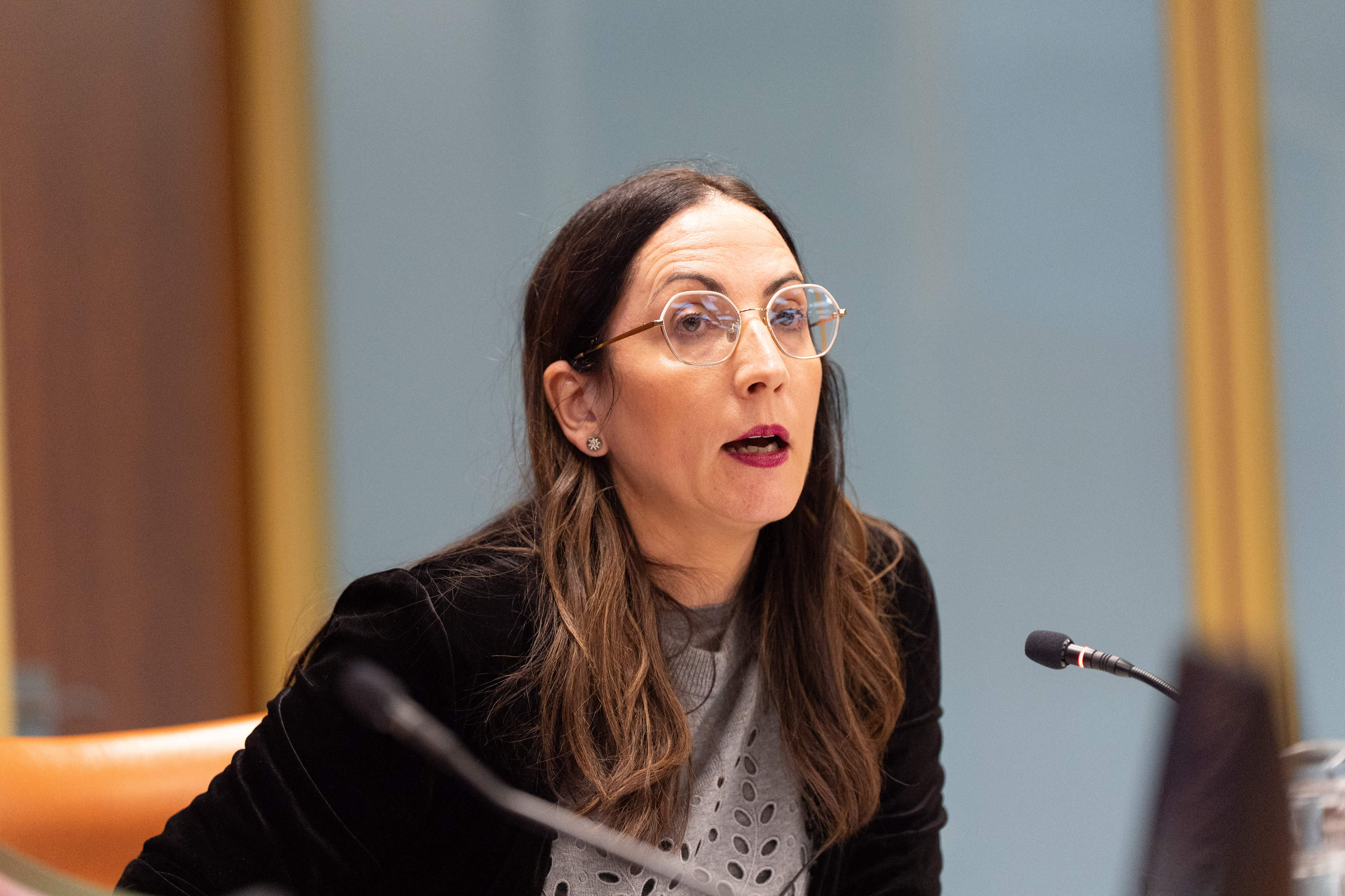 Begoña Pedrosa Hezkuntza sailburua, artxiboko irudi batean. ENDIKA PORTILLO / FOKU