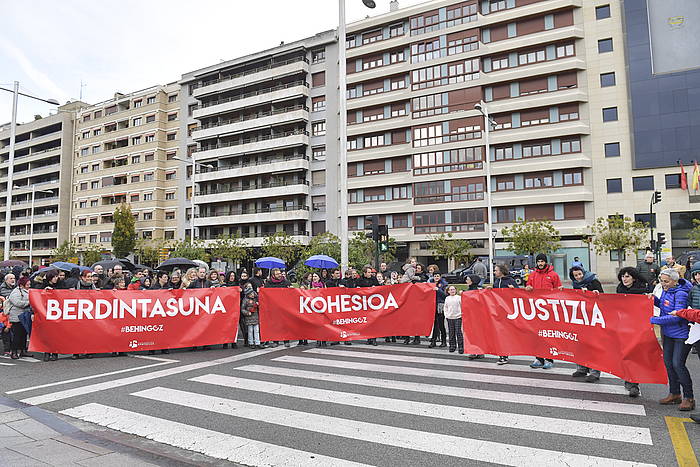 Euskararen ofizialtasuna eskatuz, Kontseiluak deituta Nafarroan iaz egindako manifestazioa. IDOIA ZABALETA, FOKU