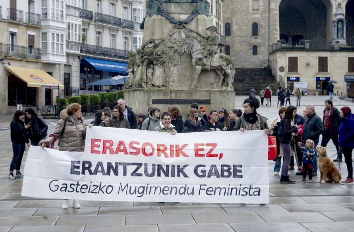 Gasteizko mugimendu feministaren kontzentrazioa, artxiboko irudian. JAIZKI FONTANEDA / FOKU