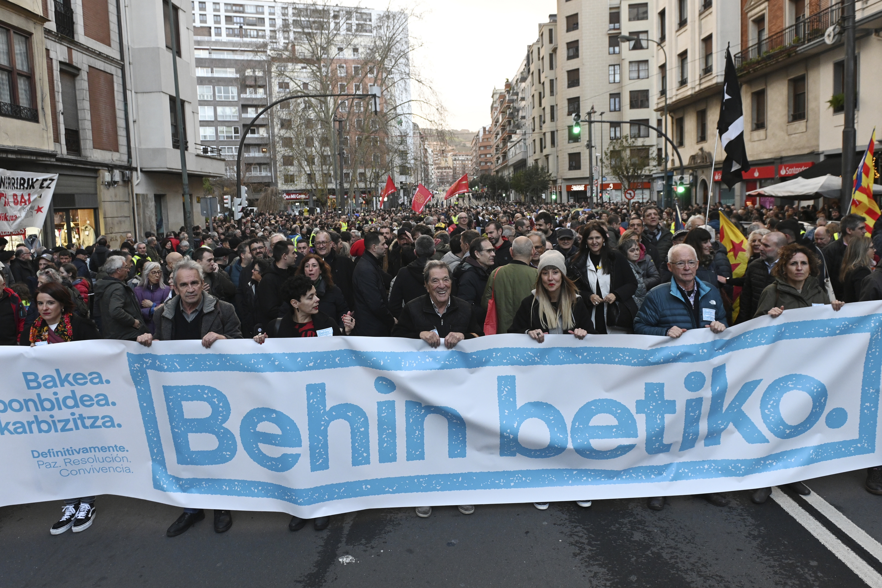 Euskal presoen eskubideen aldeko manifestazioa, Bilbon, urtarrilean. MIKEL MARTINEZ DE TRESPUENTES / FOKU
