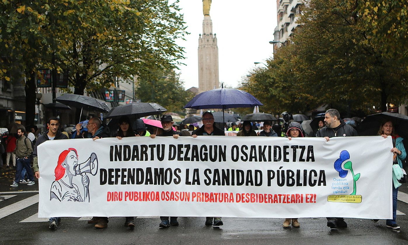 Bilboko manifestazioa, Jesusen Bihotza plazatik abiatu denean. OSKAR MATXIN EDESA / FOKU.