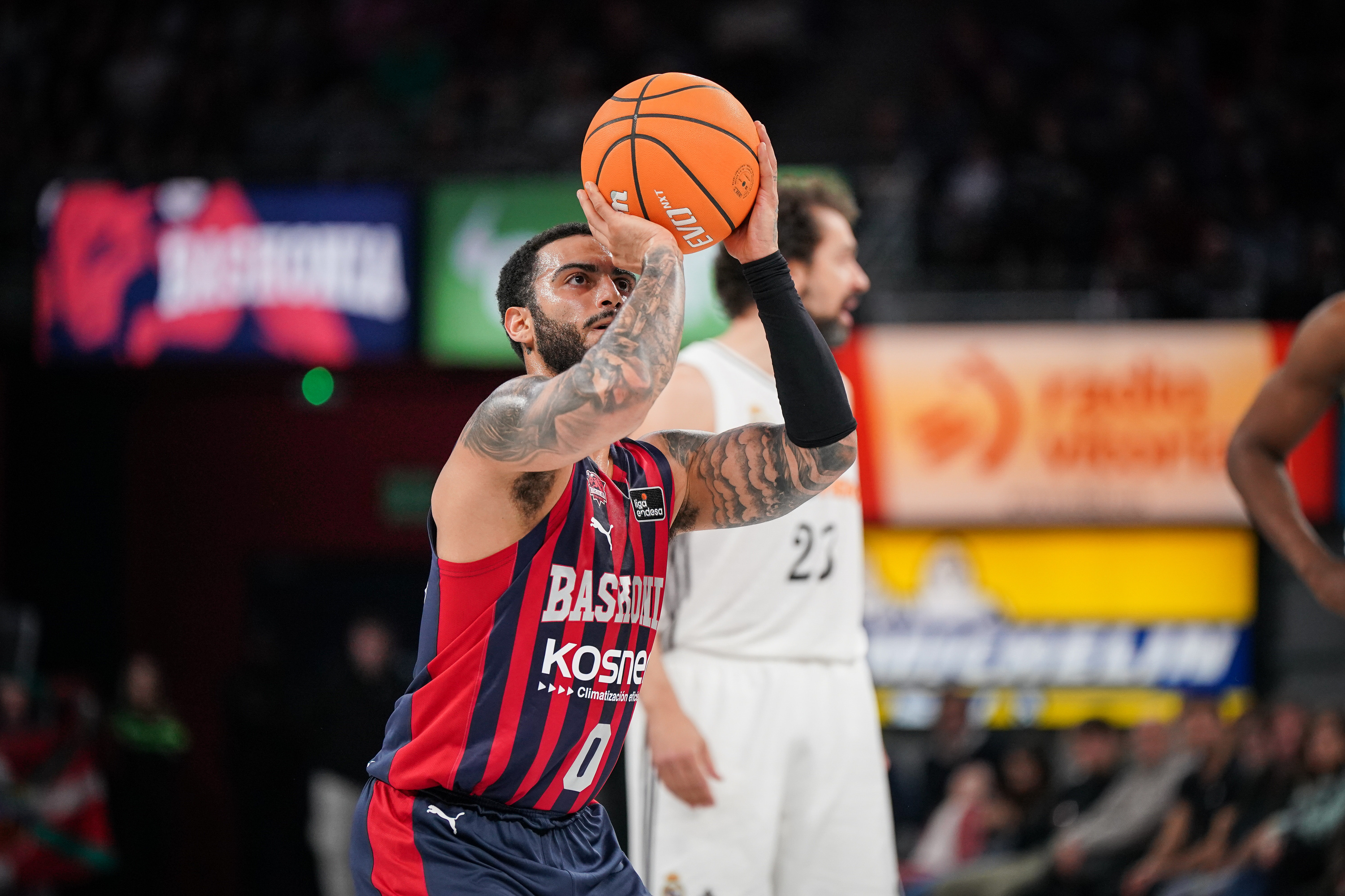 Markus Howard Baskoniako jokalaria, denboraldi honetako partida batean. ENDIKA PORTILLO / FOKU