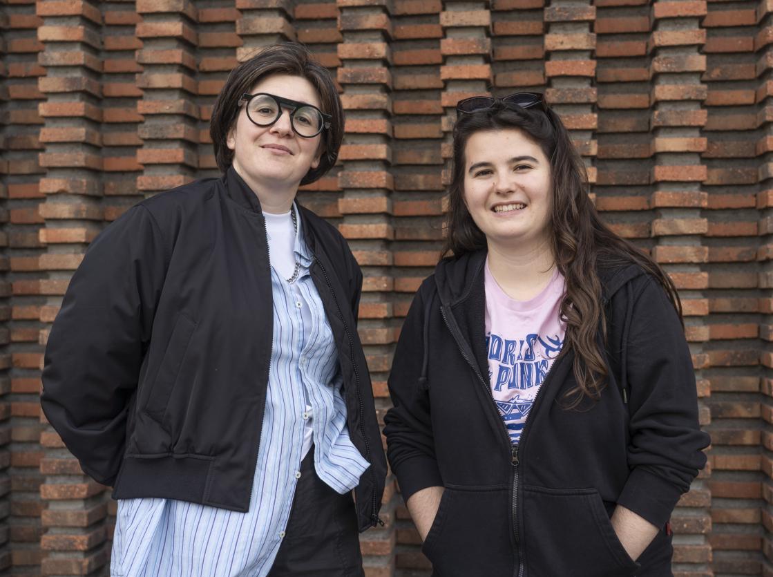 Danele Sarriugarte eta Oihana Arana, asteon, Bilbon. MONIKA DEL VALLE / FOKU