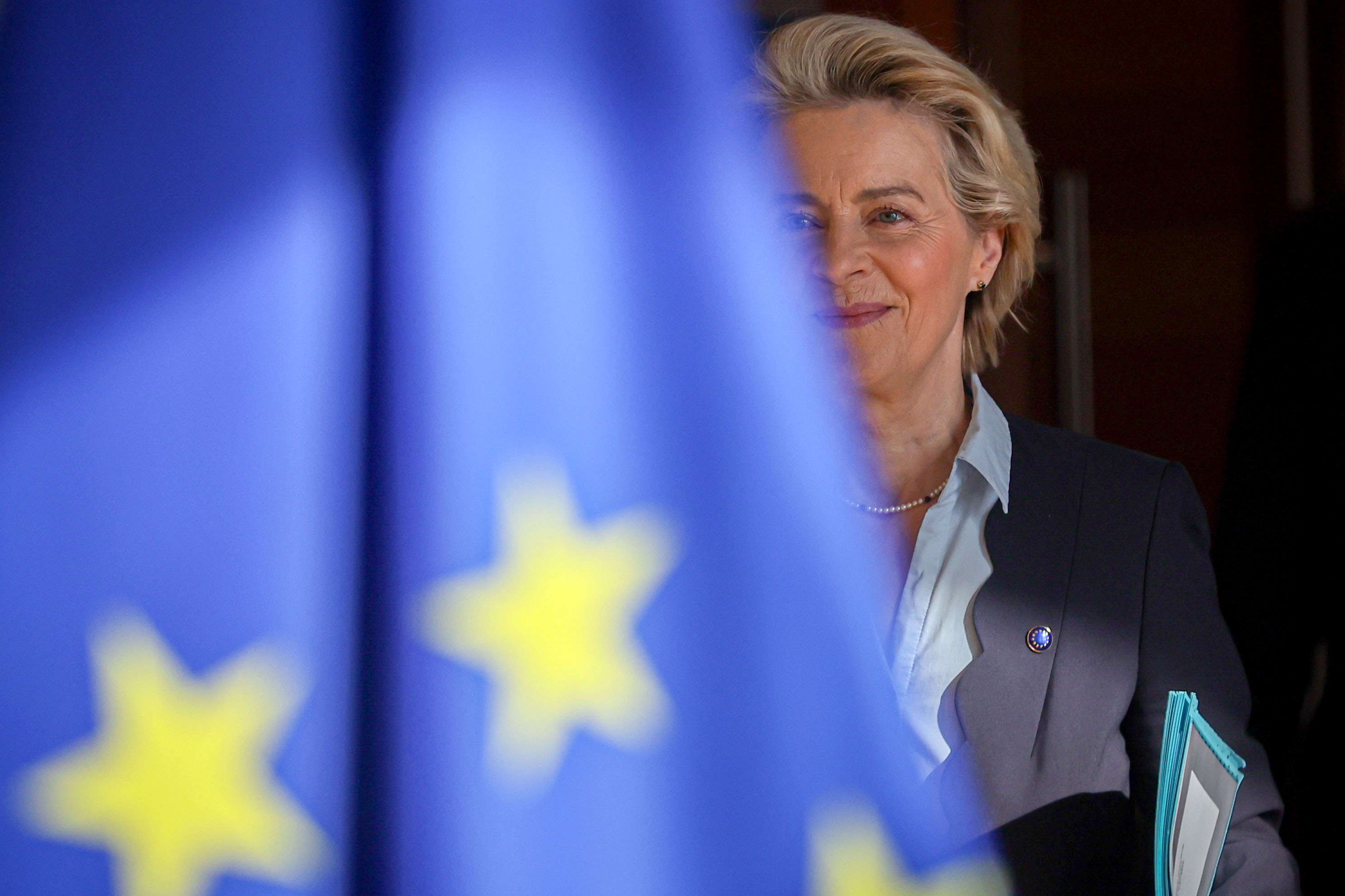 Europako Batzordeko presidente Ursula von der Leyen. OLIVIER HOSLET / EFE