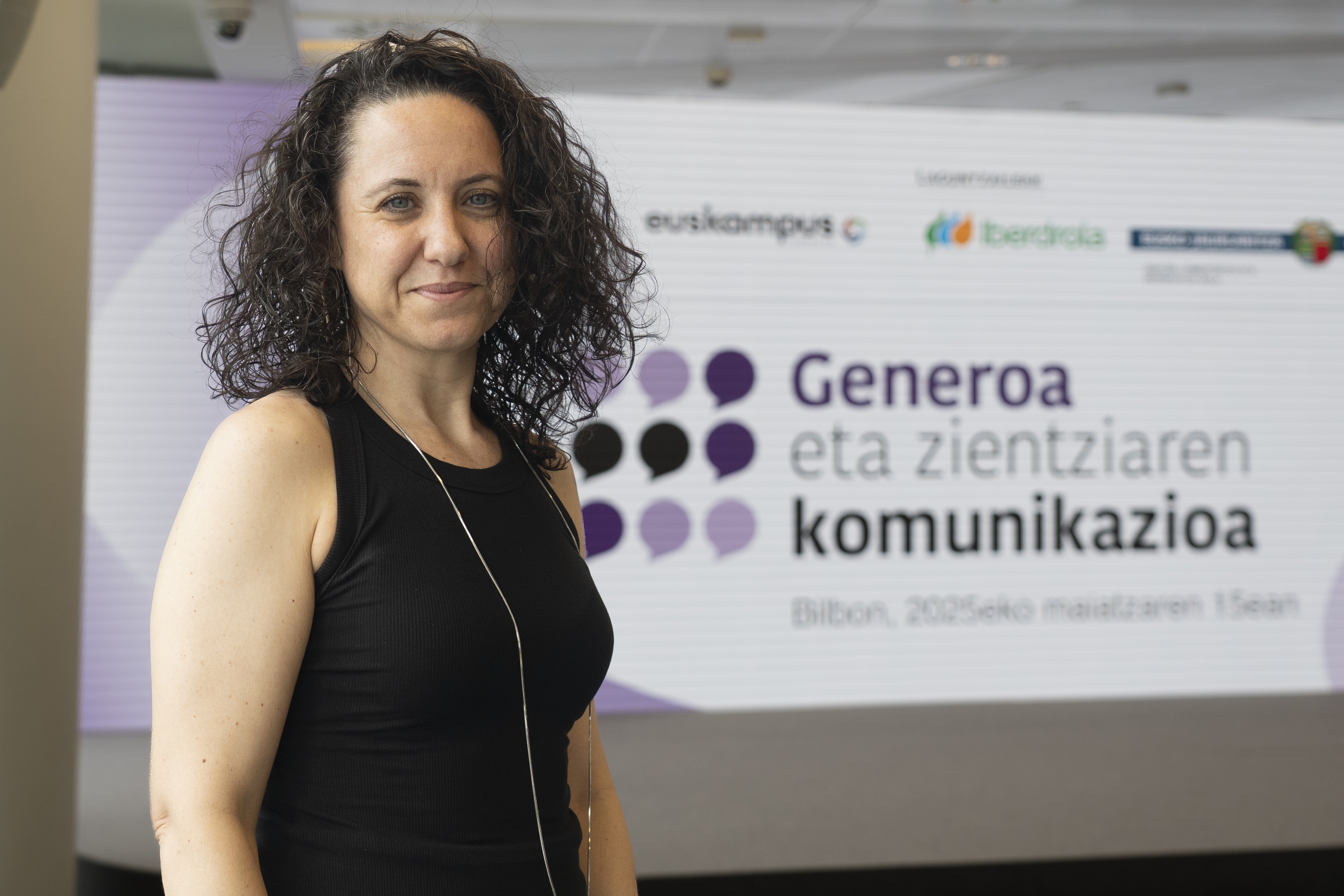 Gisela Baños Bilboko Iberdrola dorrean, atzo. MONIKA DEL VALLE / FOKU