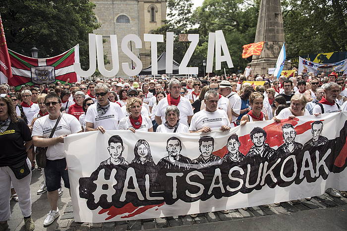 Altsasuko gazteen aldeko elkarretaratze bat. JAGOBA MANTEROLA, FOKU