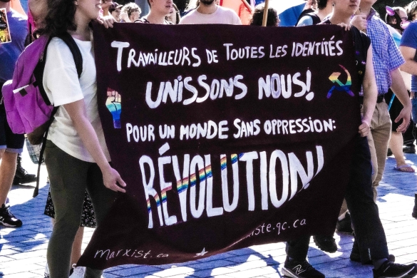 Protesta bat Jardins Gamelinen, 2023ko abuztuan, Harrotasunaren astean. AINHOA GUEMES Protesta bat Jardins Gamelinen, 2023ko abuztuan, Harrotasunaren astean. AINHOA GUEMES