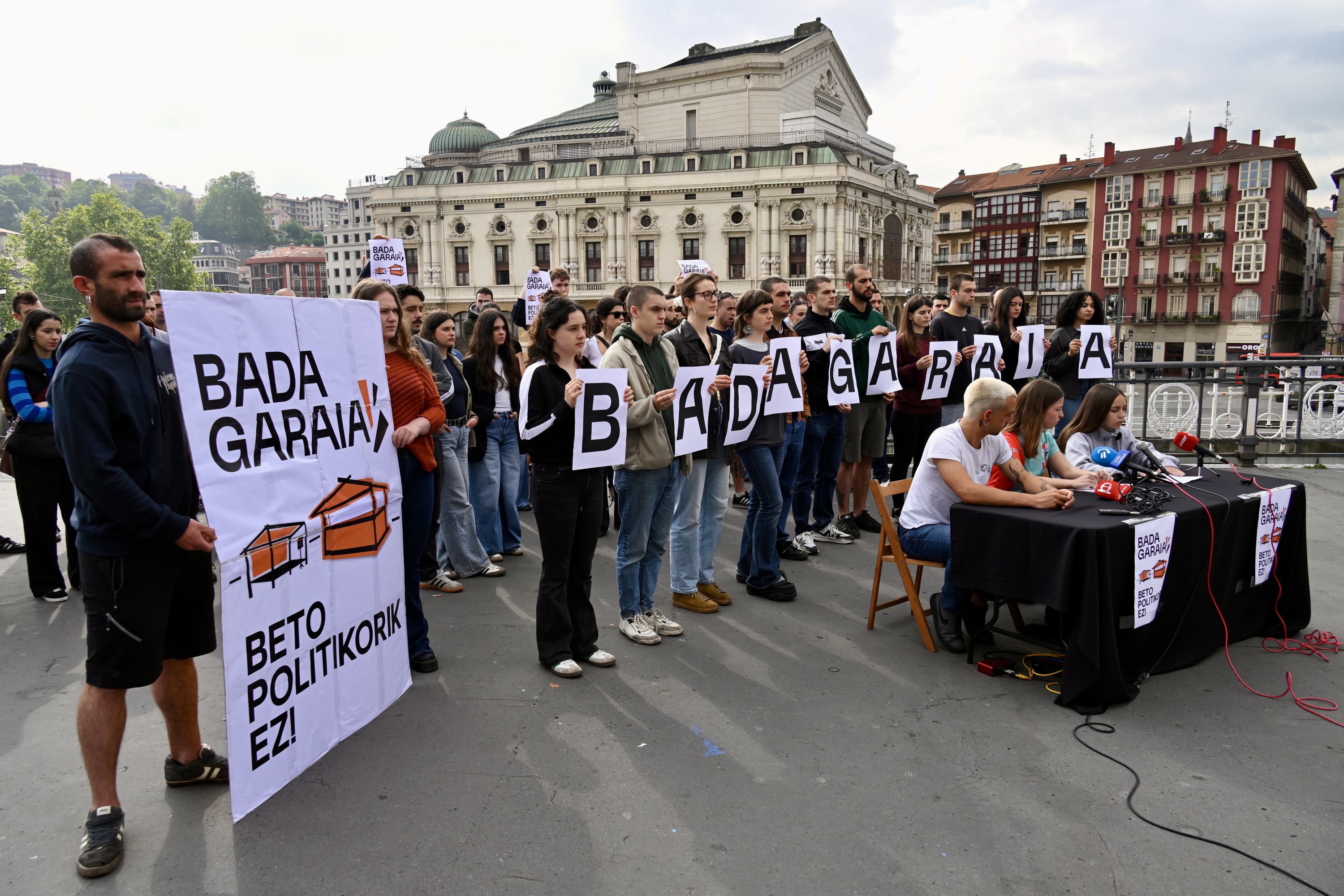 Mugimendu Sozialistaren agerraldia, gaur, Bilbon. MIKEL MARTINEZ DE TRESPUENTES / FOKU